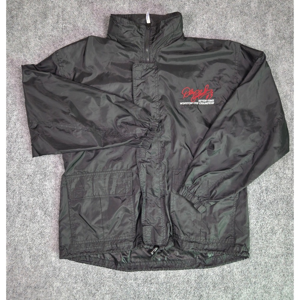 Vintage 90s Dale Earnhardt Jacket Mens M Chalk Line Winston Cup NASCAR Black